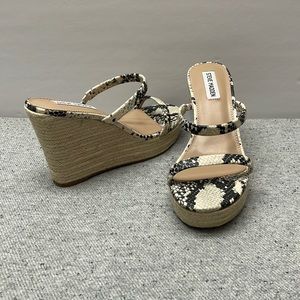 Steve Madden Selfless Natural Snake Heels